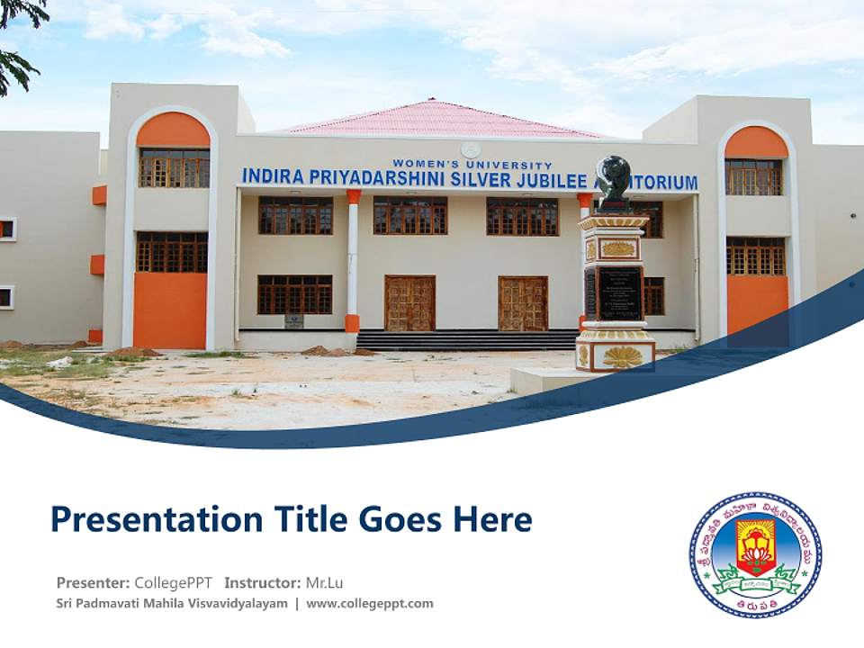 Sri Padmavati Mahila Visvavidyalayam Course/Courseware Creation PPT Template4:3 ratio PPT effect preview image5