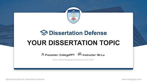 Swami Rama Himalayan University Graduation Thesis Defense PPT Template