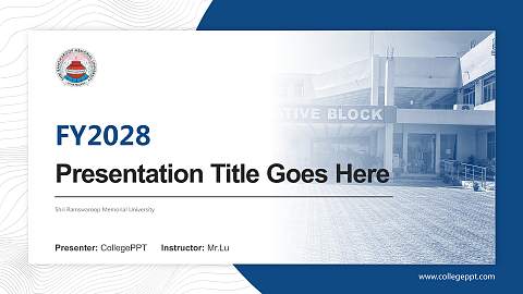 Shri Ramswaroop Memorial University Academic Presentation/Research Findings Report PPT Template