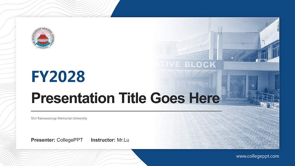 Shri Ramswaroop Memorial University Academic Presentation/Research Findings Report PPT Template16:9 ratio PPT effect preview image