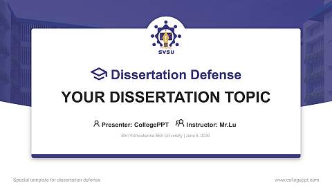Shri Vishwakarma Skill University Graduation Thesis Defense PPT Template