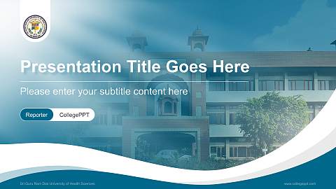 Sri Guru Ram Das University of Health Sciences Lecture Sharing and Networking Event PPT Template