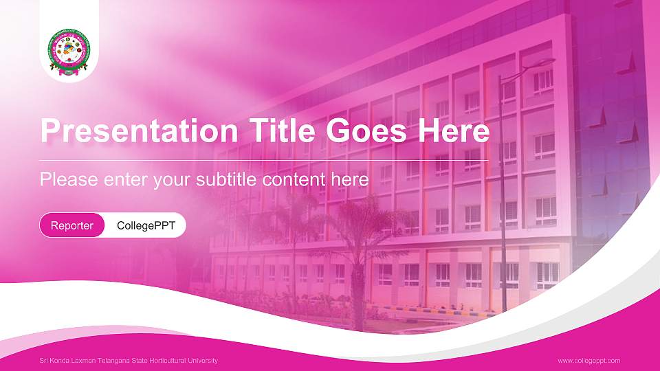 Sri Konda Laxman Telangana State Horticultural University Lecture Sharing and Networking Event PPT Template16:9 ratio PPT effect preview image