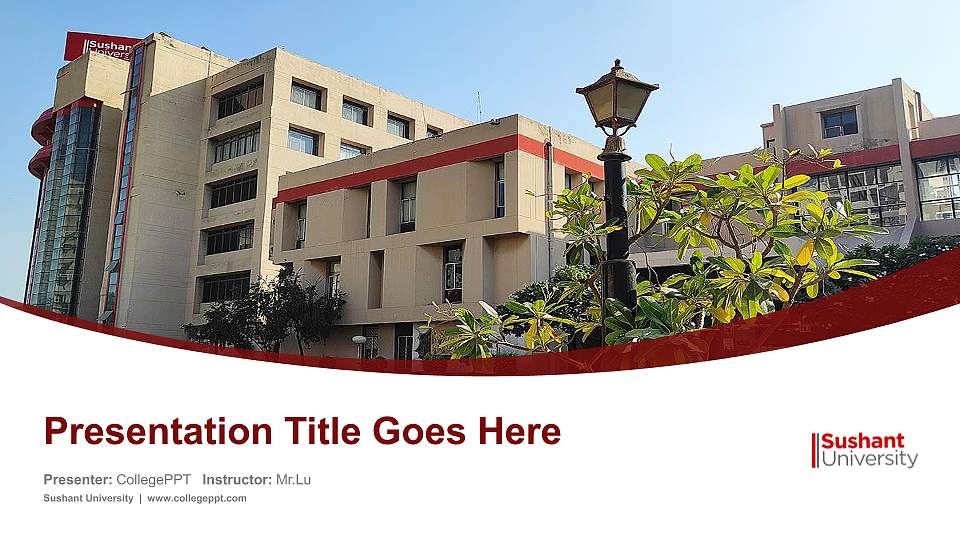 Sushant University Course/Courseware Creation PPT Template16:9 ratio PPT effect preview image