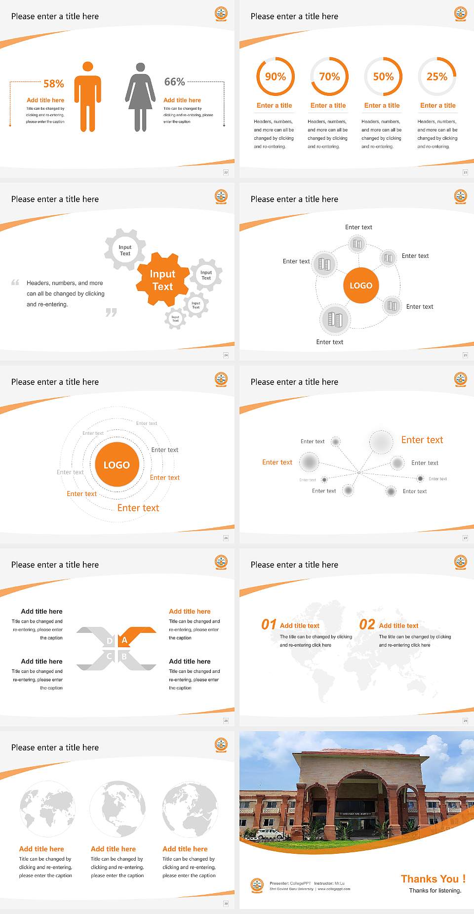 Shri Govind Guru University Course/Courseware Creation PPT Template4:3 ratio PPT effect preview image4