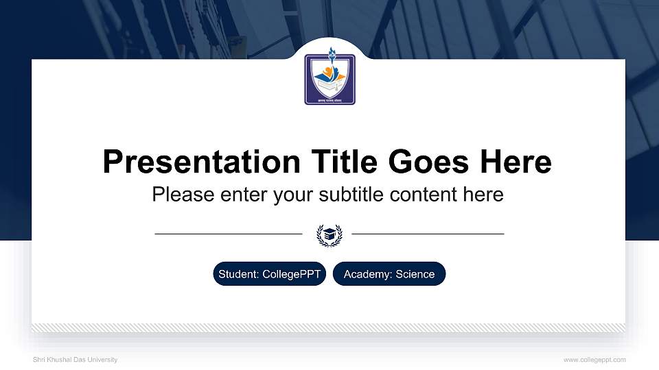Shri Khushal Das University National Scholarship Defense PPT Template16:9 ratio PPT effect preview image