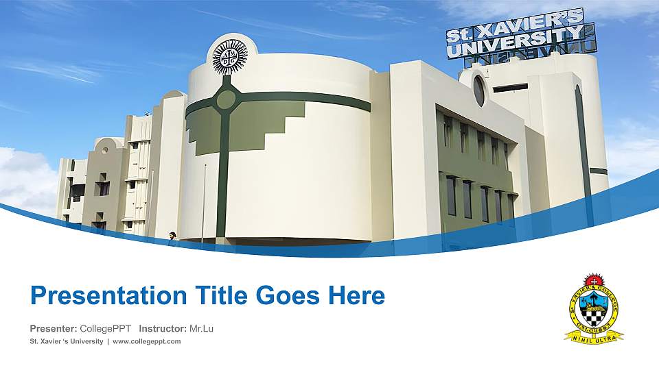 St. Xavier ‘s University Course/Courseware Creation PPT Template16:9 ratio PPT effect preview image