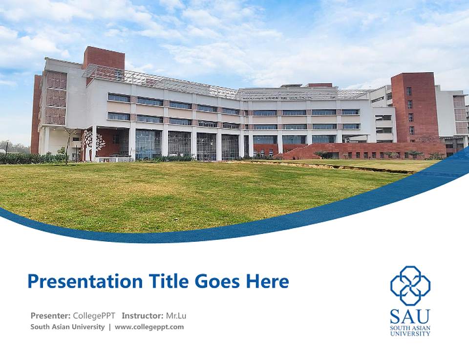 South Asian University Course/Courseware Creation PPT Template4:3 ratio PPT effect preview image5