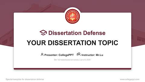 Shri Venkateshwara University Graduation Thesis Defense PPT Template