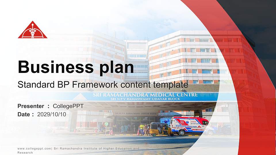 Sri Ramachandra Institute of Higher Education and Research Competition/Entrepreneurship Contest PPT Template16:9 ratio PPT effect preview image