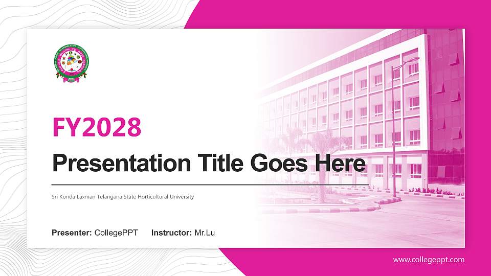 Sri Konda Laxman Telangana State Horticultural University Academic Presentation/Research Findings Report PPT Template16:9 ratio PPT effect preview image