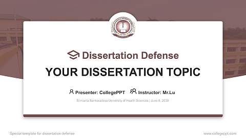 Srimanta Sankaradeva University of Health Sciences Graduation Thesis Defense PPT Template