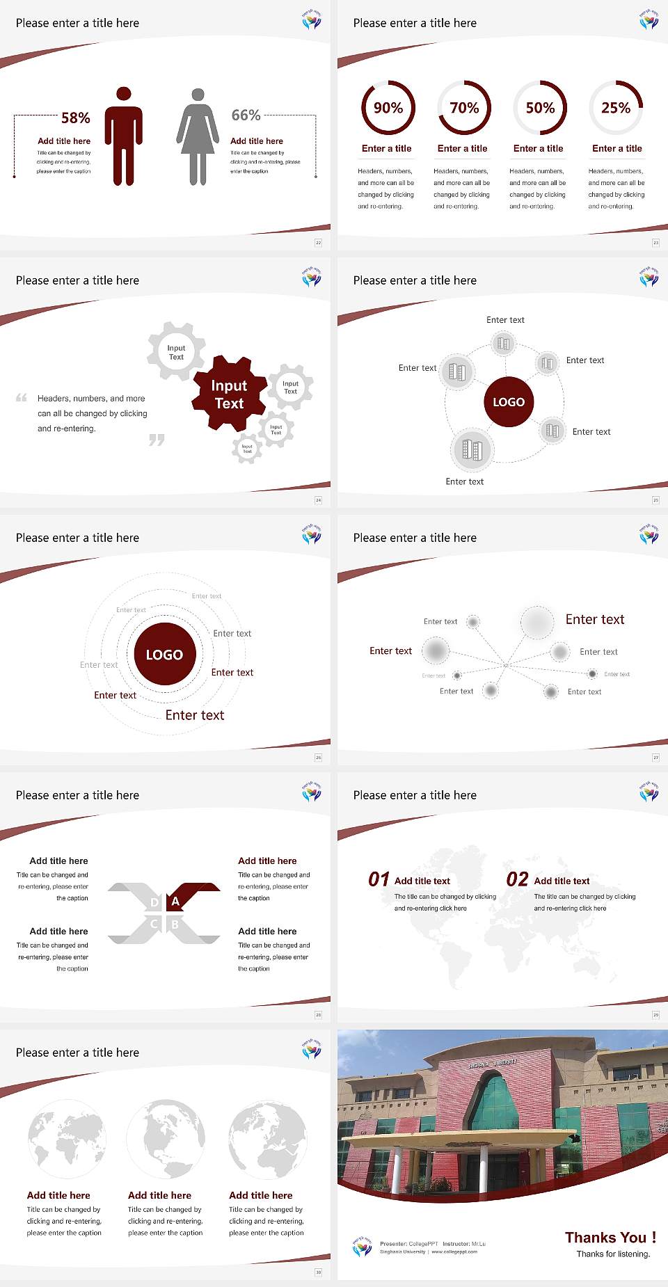 Singhania University Course/Courseware Creation PPT Template4:3 ratio PPT effect preview image4
