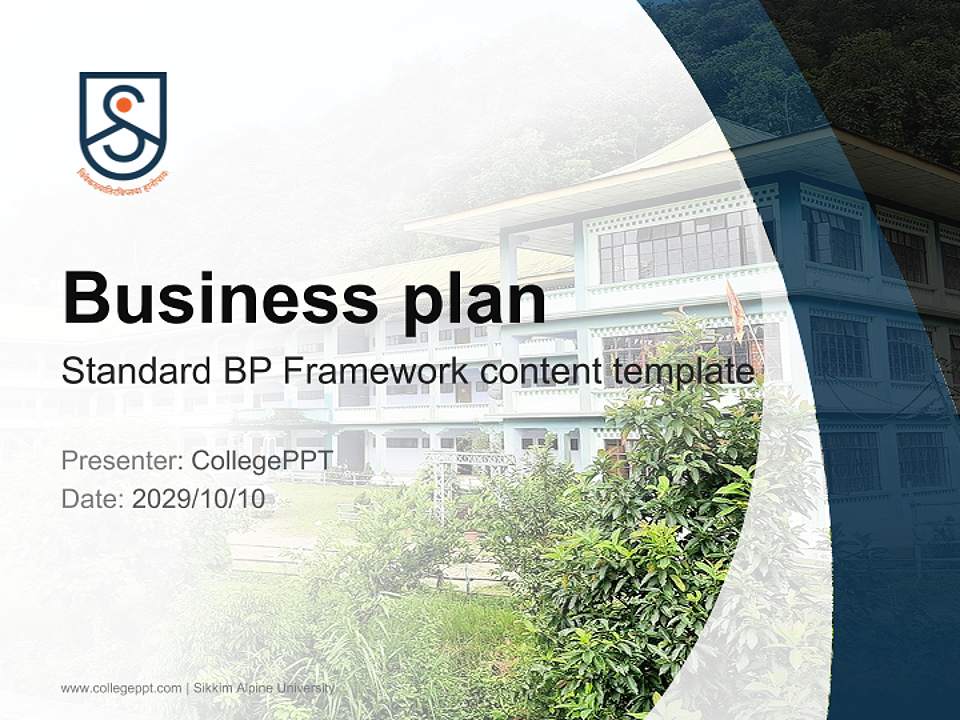 Sikkim Alpine University Competition/Entrepreneurship Contest PPT Template4:3 ratio PPT effect preview image9