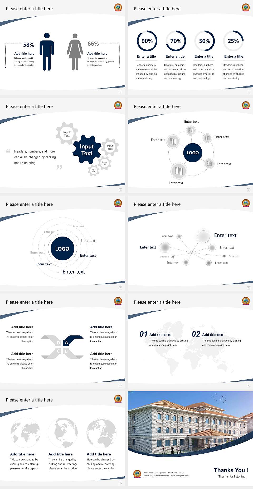 Soban Singh Jeena University Course/Courseware Creation PPT Template4:3 ratio PPT effect preview image4