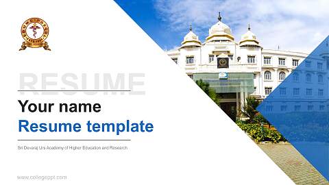 Sri Devaraj Urs Academy of Higher Education and Research Resume PPT Template