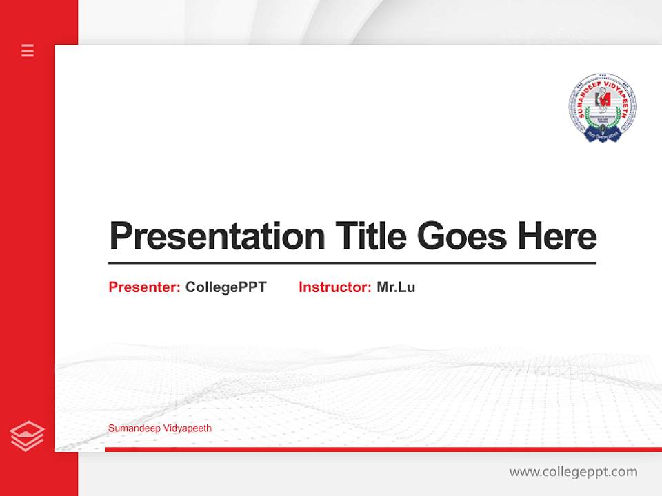 Sumandeep Vidyapeeth Thesis Proposal/Graduation Defense PPT Template4:3 ratio PPT effect preview image5