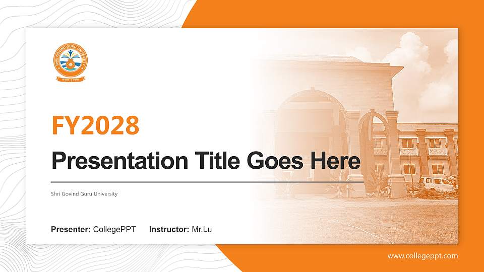 Shri Govind Guru University Academic Presentation/Research Findings Report PPT Template16:9 ratio PPT effect preview image