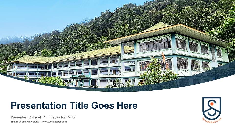Sikkim Alpine University Course/Courseware Creation PPT Template16:9 ratio PPT effect preview image