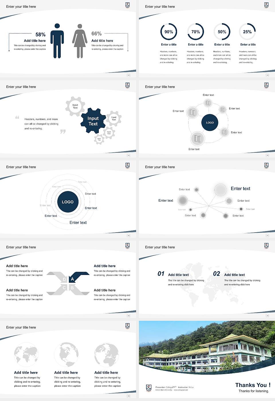 Sikkim Alpine University Course/Courseware Creation PPT Template16:9 ratio PPT effect preview image4