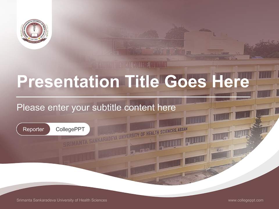 Srimanta Sankaradeva University of Health Sciences Lecture Sharing and Networking Event PPT Template4:3 ratio PPT effect preview image4