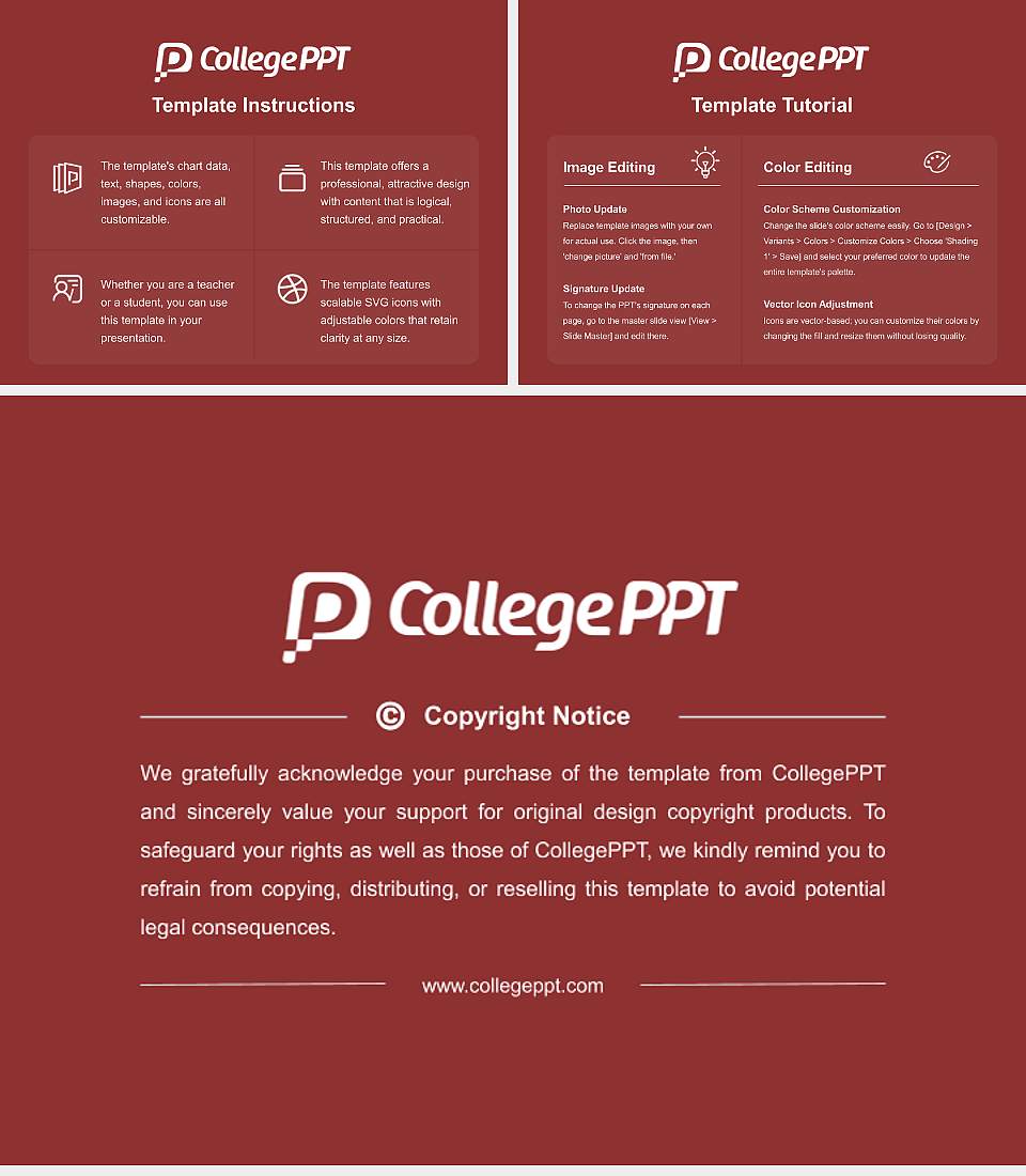 Silver Oak University Course/Courseware Creation PPT Template4:3 ratio PPT effect preview image5