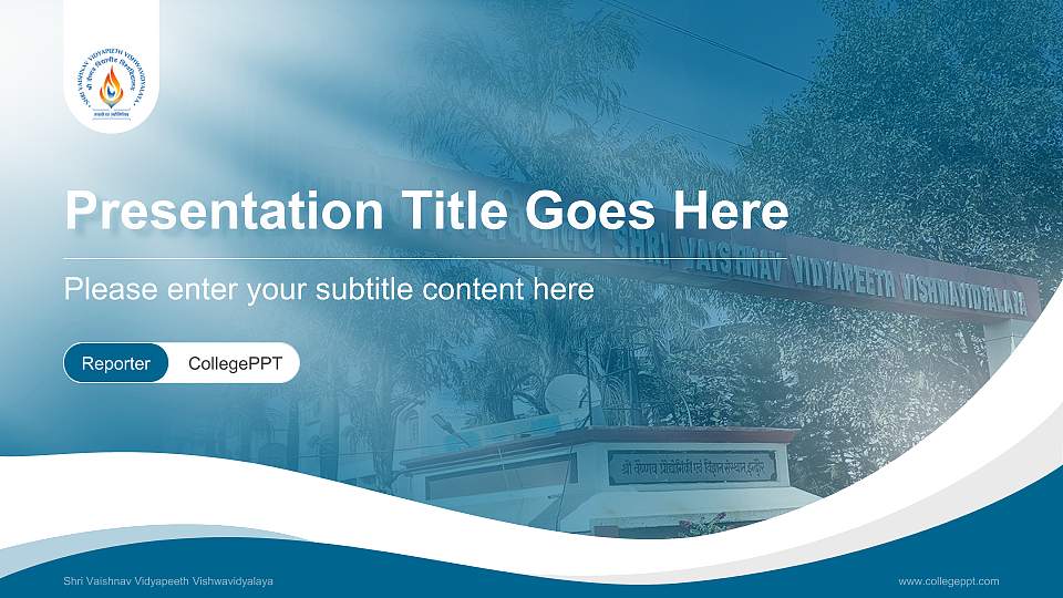 Shri Vaishnav Vidyapeeth Vishwavidyalaya Lecture Sharing and Networking Event PPT Template16:9 ratio PPT effect preview image