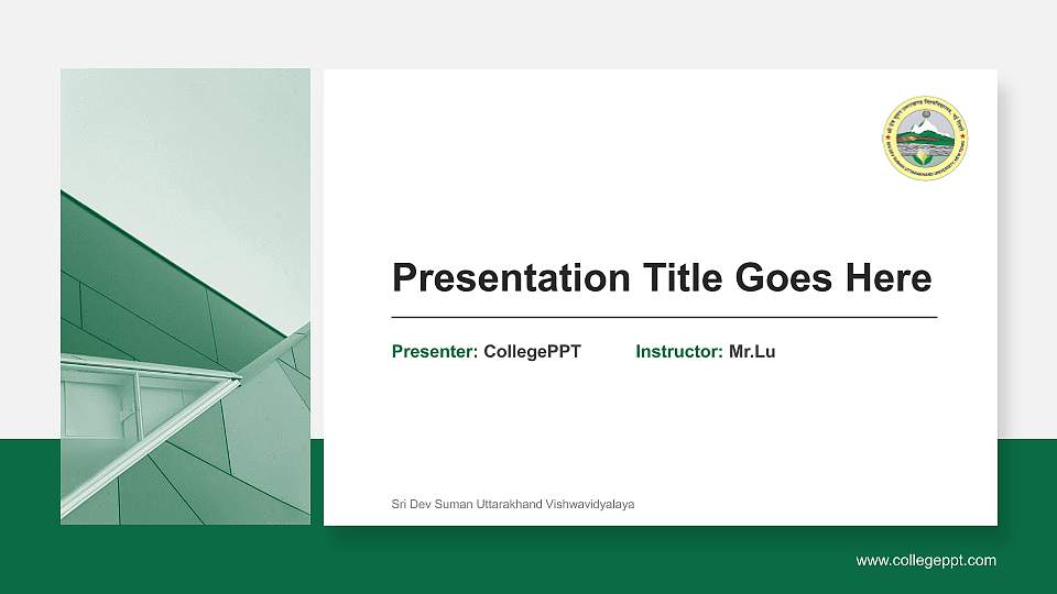 Sri Dev Suman Uttarakhand Vishwavidyalaya General PPT Template16:9 ratio PPT effect preview image
