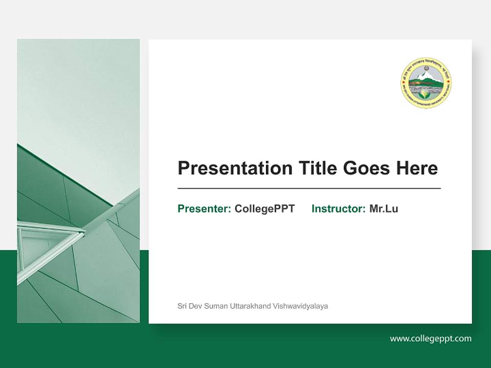 Sri Dev Suman Uttarakhand Vishwavidyalaya General PPT Template4:3 ratio PPT effect preview image6