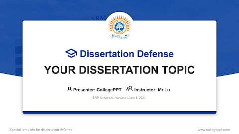 SRM University, Haryana Graduation Thesis Defense PPT Template