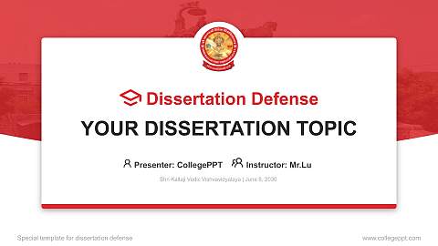Shri Kallaji Vedic Vishvavidyalaya Graduation Thesis Defense PPT Template