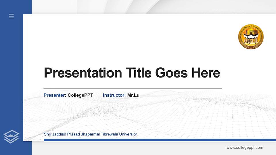 Shri Jagdish Prasad Jhabarmal Tibrewala University Thesis Proposal/Graduation Defense PPT Template16:9 ratio PPT effect preview image