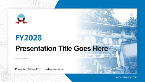 Sikkim University Academic Presentation/Research Findings Report PPT Template