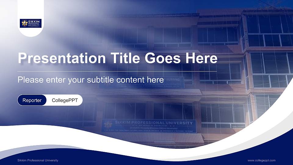 Sikkim Professional University Lecture Sharing and Networking Event PPT Template16:9 ratio PPT effect preview image