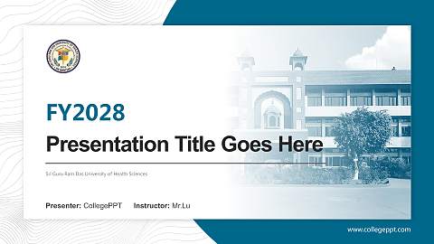 Sri Guru Ram Das University of Health Sciences Academic Presentation/Research Findings Report PPT Template