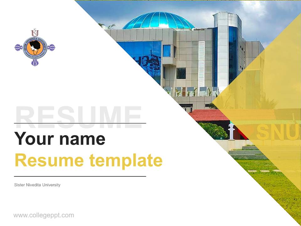 Sister Nivedita University Resume PPT Template4:3 ratio PPT effect preview image5
