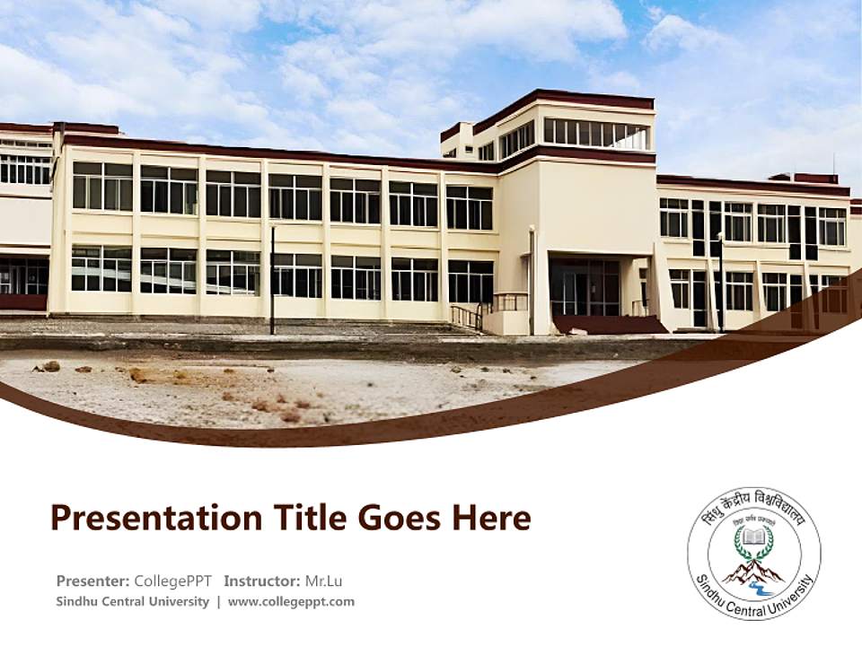 Sindhu Central University Course/Courseware Creation PPT Template4:3 ratio PPT effect preview image5