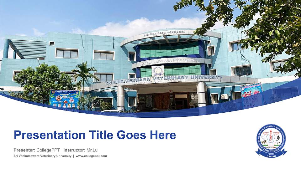 Sri Venkateswara Veterinary University Course/Courseware Creation PPT Template16:9 ratio PPT effect preview image