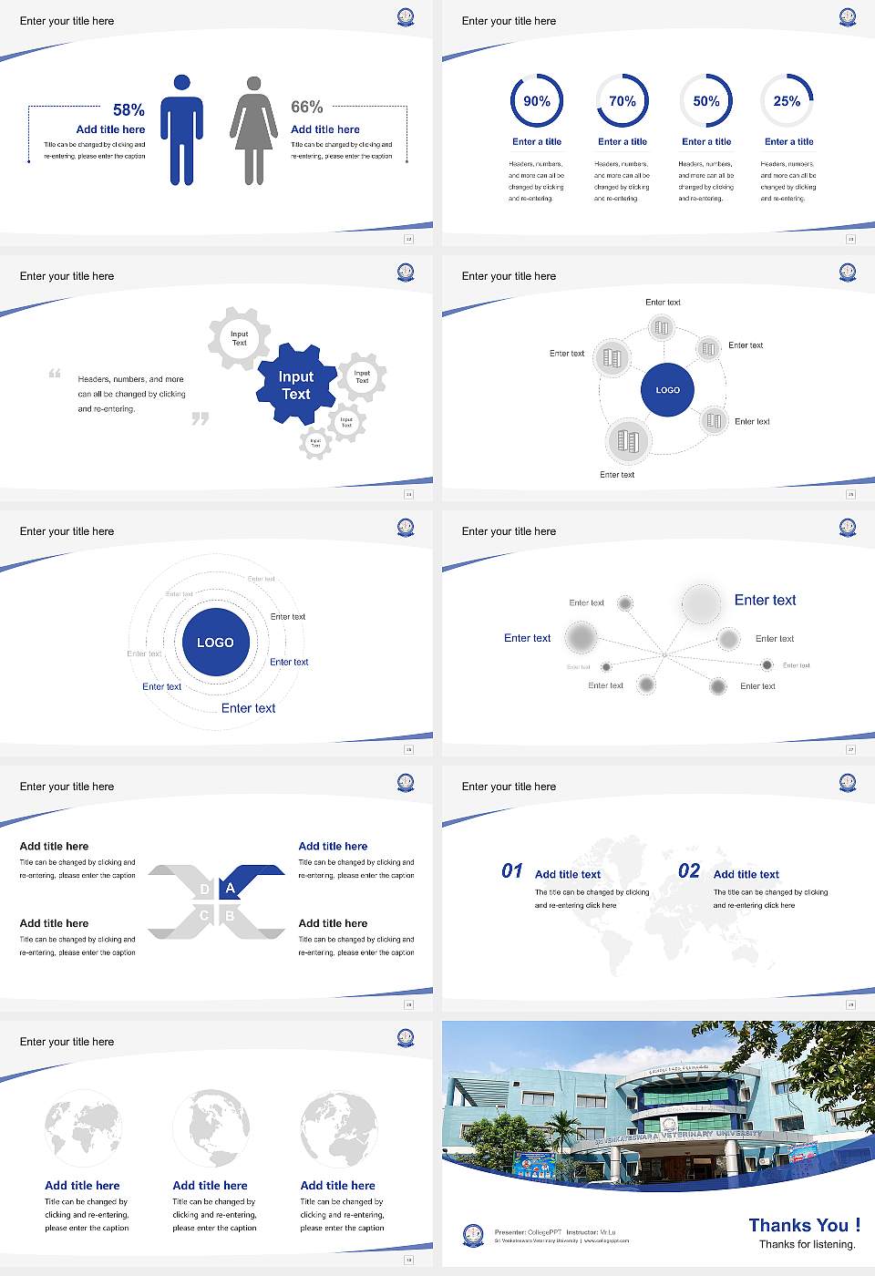 Sri Venkateswara Veterinary University Course/Courseware Creation PPT Template16:9 ratio PPT effect preview image4