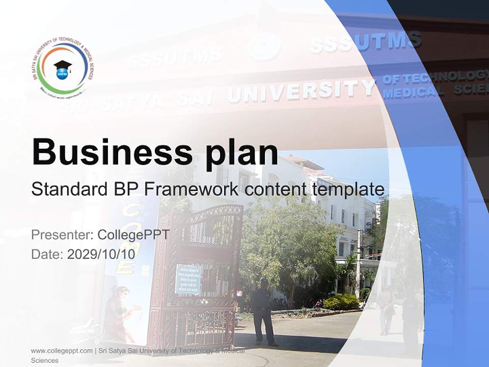 Sri Satya Sai University of Technology & Medical Sciences Competition/Entrepreneurship Contest PPT Template4:3 ratio PPT effect preview image9