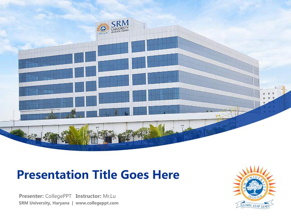 SRM University, Haryana Course/Courseware Creation PPT Template4:3 ratio PPT effect preview image5