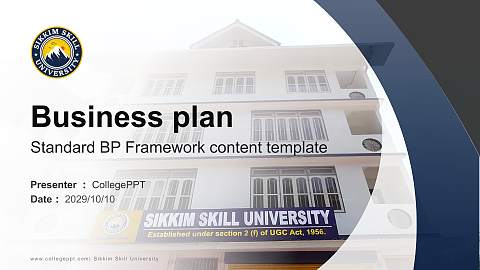 Sikkim Skill University Competition/Entrepreneurship Contest PPT Template
