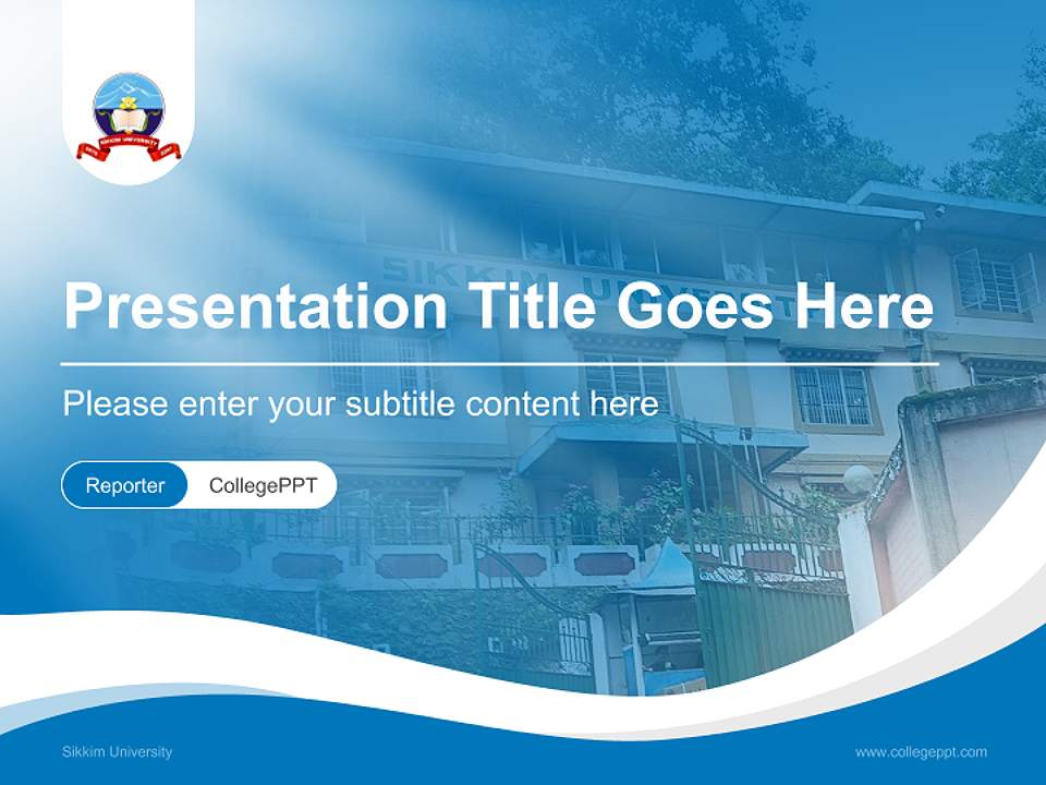 Sikkim University Lecture Sharing and Networking Event PPT Template4:3 ratio PPT effect preview image4