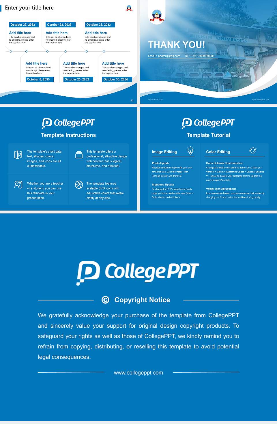 Sikkim University Lecture Sharing and Networking Event PPT Template4:3 ratio PPT effect preview image4