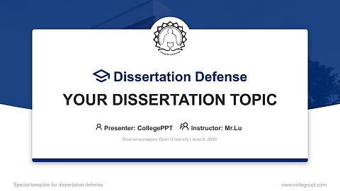 Sreenarayanaguru Open University Graduation Thesis Defense PPT Template