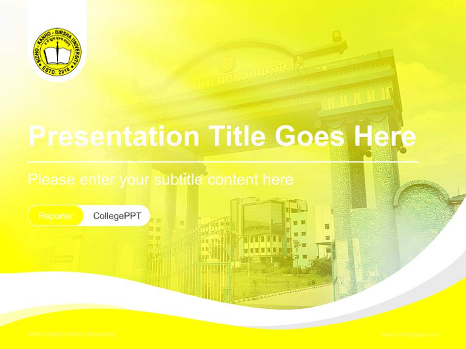 Sidho-Kanho-Birsha University Lecture Sharing and Networking Event PPT Template4:3 ratio PPT effect preview image4