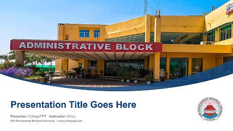 Shri Ramswaroop Memorial University Course/Courseware Creation PPT Template