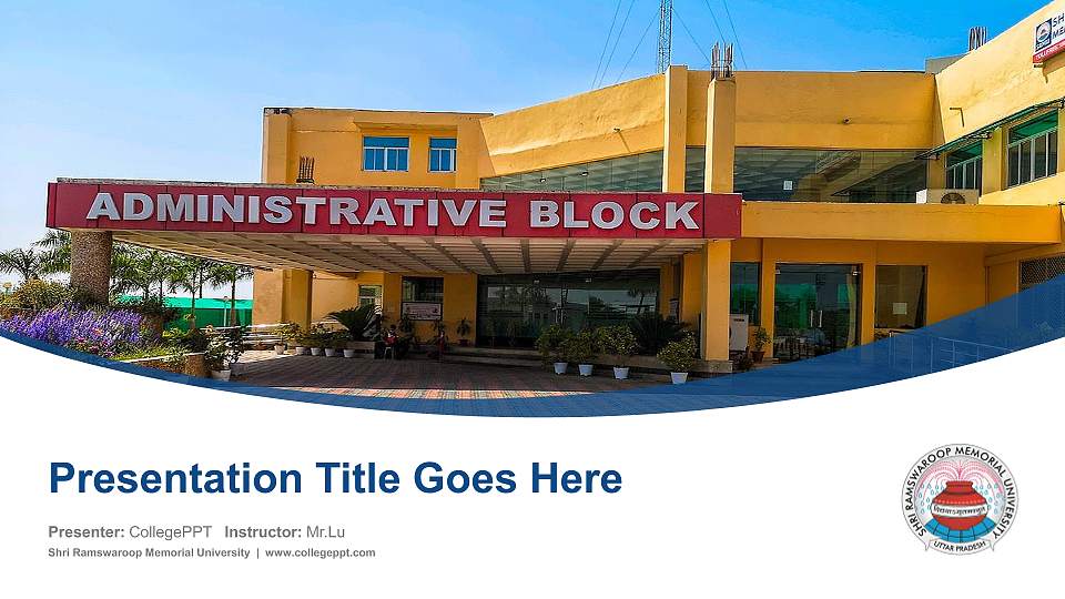 Shri Ramswaroop Memorial University Course/Courseware Creation PPT Template16:9 ratio PPT effect preview image