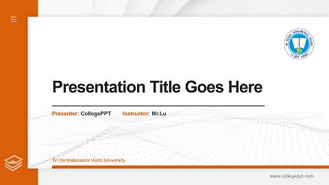 Sri Venkateswara Vedic University Thesis Proposal/Graduation Defense PPT Template