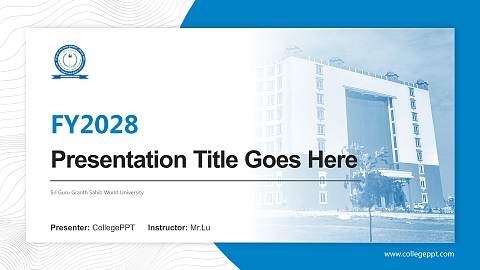 Sri Guru Granth Sahib World University Academic Presentation/Research Findings Report PPT Template